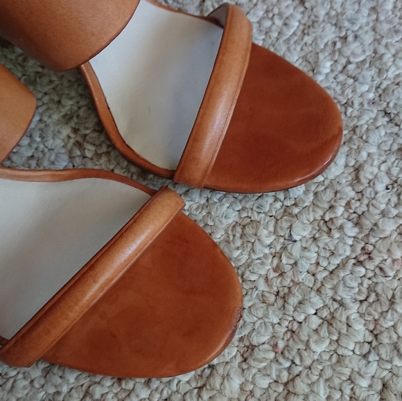 Kors Michael Kors soft tan leather Slingback open Toe Pump Size 8.5 - Picture 5 of 15